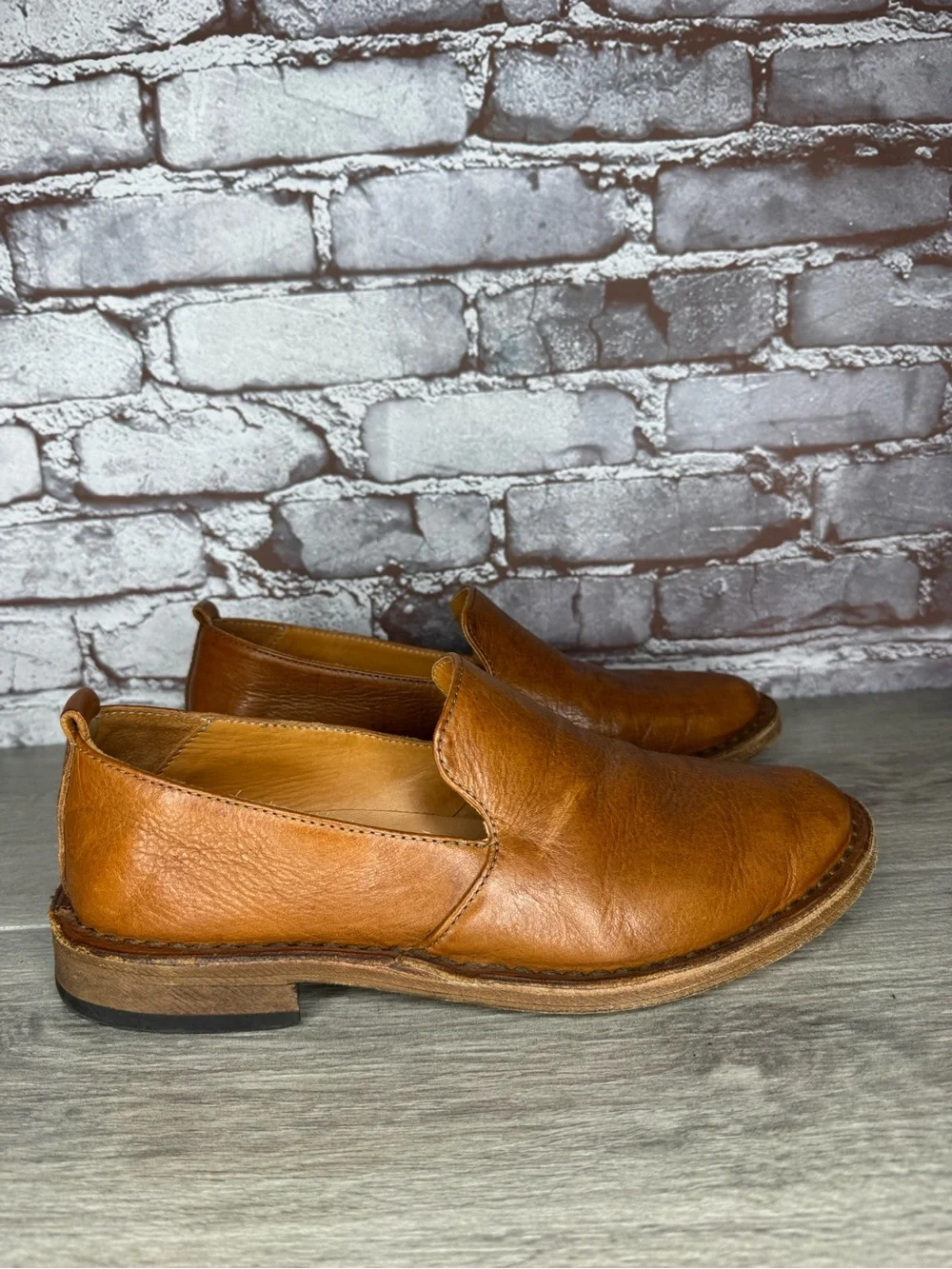 Astorflex Patnoflex Travel Loafer Brown Leather Slip On Shoes Men Sz 41EU/8M US